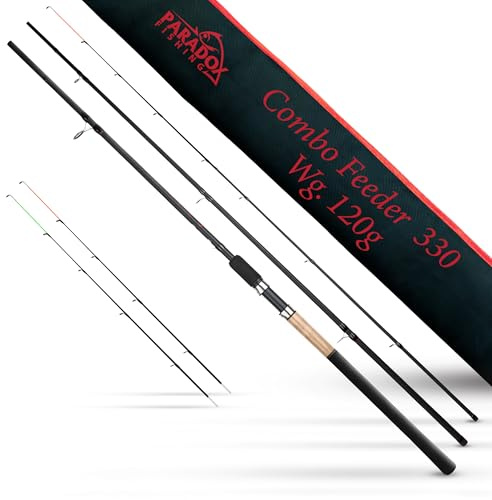 Paradox Fishing Feederrute 3,3m Wg. 90g I 3,6m 120g I Method Feeder Rute Angelrute Feederruten zum Angeln mit Futterkorb