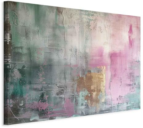 murando - Leinwandbild Pastell abstraktion Rosa, 120x80 cm, 1-teilig | Hochwertige Leinwand, sofort aufhängbar, ideal fürs Wohn- oder Schlafzimmer, wasserfest und lichtecht, langlebig, stilvoll