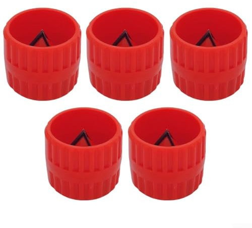 Set di 5 strumenti per smussare tubi, alesatore interno esterno per tubi di rame e plastica, adatto per l'installazione di condizionatori d'aria e riparazione di veicoli