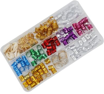 BIUDECO de Hebillas de Aleación y Pulseras 150 Piezas Accesorios Coloridos para Extensiones de Cabello para Decoración en Vacaciones y Fotos