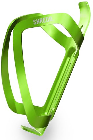 SHREDR. - The Bottler | Fahrrad Flaschenhalter Aluminium | Leichter & Stabiler Getränkehalter für MTB, Rennrad & E-Bike – Universal Fahrrad Flaschenhalterung aus Aluminium (grün)