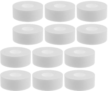 ibasenice Protections Anti-transpiration pour Col de Chemise 2,5 Cm X 5 M, Autocollantes et Découpables, 12 Rouleaux Blancs, Patchs Absorbants Jetables pour Cols, Poignets et Bords