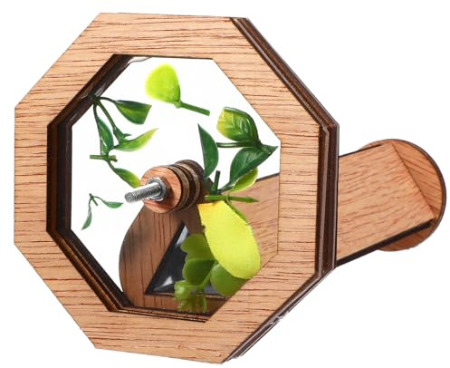 FUNNETOYU Selbstgemacht Holz Kaleidoskop Satz für Drehbares Kaleidoskop mit Großer Linse und Deckel zum Befüllen Kreatives Lernspielzeug für Geburtstage und Draußen