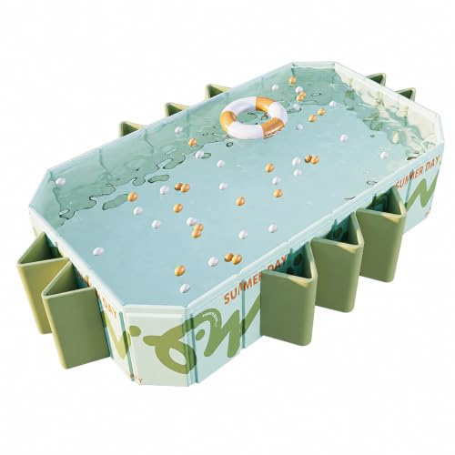 Gran Piscina Desmontable Rectangular Familiar para Jardín Exterior | Piscina Rígida No Inflable con Paredes Estables para Niños y Adultos(260cm/102in)