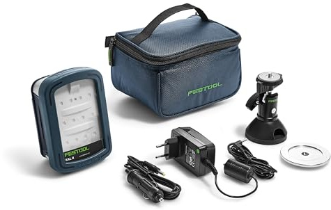 Festool Arbeitsleuchte KAL II-Set SYSLITE - LED Baustrahler mit Akku | Inklusive KFZ-Adapter, Netzadapter, Magnetkugelkopf und Tasche - 769 Lumen - Homogene Ausleuchtung mit 170° Streuwinkel