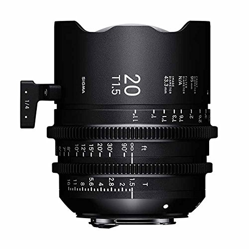 Sigma T1.5 cine 20 mm Ultra Full Frame lente Prime de alta velocidad con Canon EF, 11 Cerrar distancia de enfoque