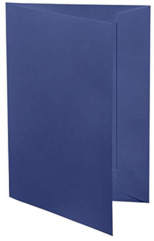 30 Stück Artoz Präsentationsmappen für DIN A4 - Dunkelblau - gerippter Karton - 220 g/m² - 220 x 310 mm - hochwertige Bewerbungsmappen