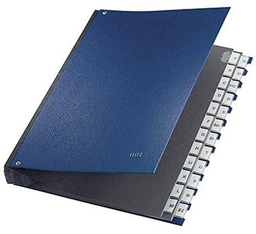 Leitz Pultordner 59240035 DIN A4 A-Z 24Fächer Graupappe blau