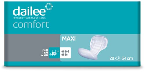Dailee Comfort Maxi - 28x Pannoloni per Adulti, Pannoloni Sagomati per Anziani - Incontinenza Media e Forte - Comodo, Protettivo e Delicato - 28 Pezzi