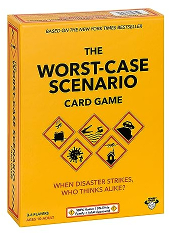 Moose Games The Worst-Case Scenario Card Game. Match How Players Rank Five Worst-Case Scenarios From Bad To Worst And Win!, Black