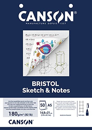 CANSON Bristol Block, perforiert, A5, 180 g/m², 50 Blatt