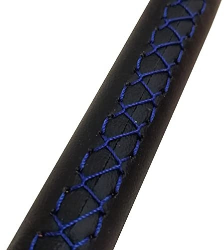 LIANYG Lenkradbezug Auto Braid Schwarz Künstliches Leder Auto Lenkradabdeckung FIT Gebrauch for BMW 33 0I 540i 525i 530i 330ci E46 M3 E39 2001-2014 LenkradhüLle (Color Name : Blue Thread)
