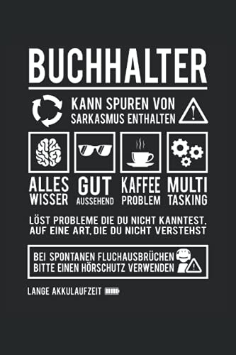 Lustiges Buchhalter Notizbuch (liniert) Finanzbuchhalter Buchhaltung