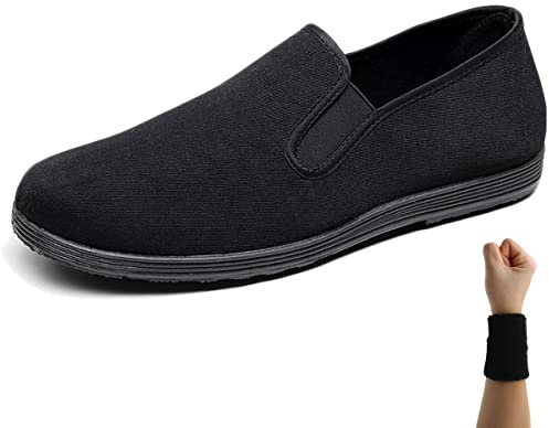 YUANSOME Tai Chi Trainingsschuhe Unisex - Kung Fu/Martial Arts Sportschuhe, Leichte Atmungsaktive Traditionelle Chinesische Kampfsportschuhe für Indoor/Outdoor (Schwarz)