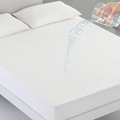 Coriwell Matratzenschoner 90 x 200 cm, wasserdicht, atmungsaktiv | Rayon aus Bambus, weiche Oberfläche, geräuscharm, maschinenwaschbar