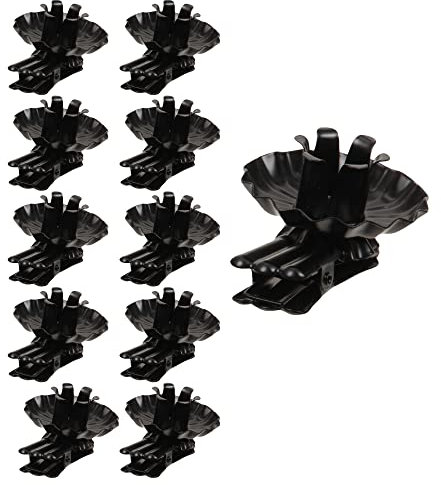 10 x Baumkerzenhalter Clip aus Metall Ø 40 mm - Kerzenhalter Weihnachtsbaum - Weihnachtbaumkerzenhalter - Kerzenhalter für Christbaum Farbe Schwarz, Größe 10er