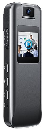 Dpofirs Videocamera per il Corpo con Videoregistratore Portatile con Registrazione HD 1080P con Visione Notturna, Videocamera Indossabile per attività All'aperto, Sport, Equitazione,