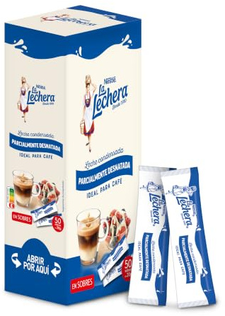 La Lechera Leche Condensada Semidesnatada - 50 sobres de 20 gramos