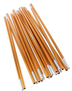 BEALIFE 2 Packungen/Los leichte Camping Zeltstangen Ersatz Premium Aluminiumlegierung, langlebige und robuste Aluminium Zeltstangen, Gold, B+2Stk