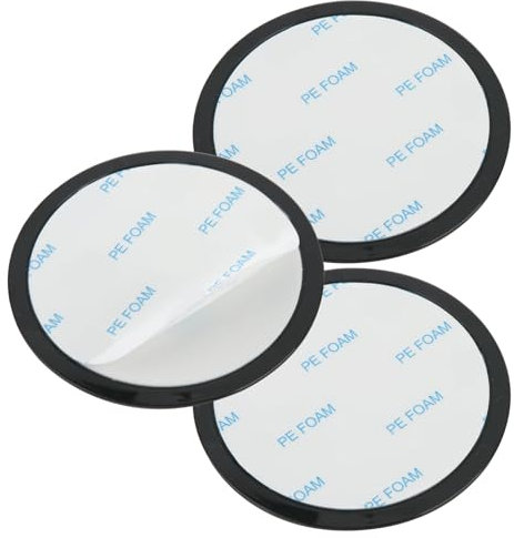 Rumgug 3 Pack Disco de Montaje de Almohadilla de Tablero Adhesivo, 80mm Soporte con Ventosa para Placas de Fijación con Adhesivo Accesorio Universal para Coche para Tablero Cámara GPS
