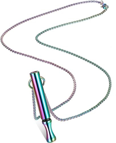 Bkemkri Collares de respiración antiestrés y alivio de ansiedad, joyas de meditación fácil, Acero inoxidable