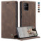 owlhold Funda para Samsung Galaxy A51,Funda Avanzado PU Piel [Tarjetas y Billetera][Soporte Plegable][Cierre Magnético] Antigolpes Libro Case Carcasa para Samsung A51-Café