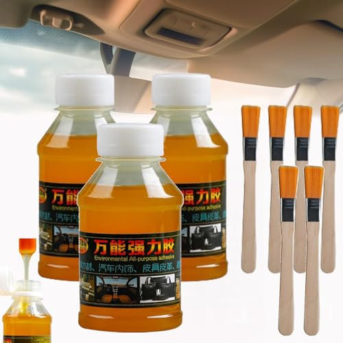 100 ml Dachhimmel-Reparaturkleber, Autodachhimmel-Schnellreparaturkleber, multifunktionaler Auto-Dachhimmelstoffkleber, Dachhimmelkleber, Polsterstoff, starker Stoffkleber (3PC,100ML)