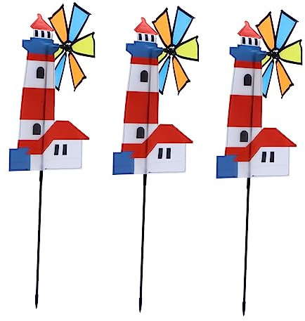ERINGOGO 3 Pièces Décoration De Moulin à Vent Extérieur Coloré Ornement De Moulin à Vent Intérieur Jouet De à Traditionnel pour Garçon Fille