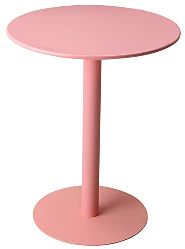 TWHZSAI Theken-Bistro-Kneipentische, runder Bar- und Kneipentisch, runder Cocktailtisch im modernen Stil mit Eisenplatte, geeignet für Wohnzimmer, Restaurant (Farbe: Rosa, Größe: Durchmesser 40,5 cm