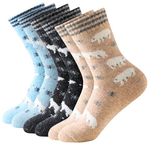 Calcetines de Lana Invierno Unisex – Pack de 3 Pares, Media Caña, Transpirables, Cálidos y Suaves para Uso Diario – Tallas Mujer (35-41) y Hombre (40-45)