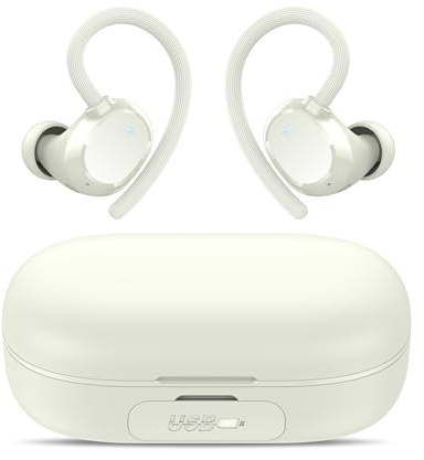 Bluetooth Kopfhörer Sport, 2026 in Ear Kopfhörer Kabellos Bluetooth 5.3 mit HD Mic, Herausragender Sound, 128 Std Spielzeit, Comfort Fit, Dual LED-Anzeige, IP7 Wasserdicht Ohrhörer mit Ohrhaken