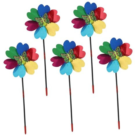TOYANDONA 15stücke Teiliges Bunter Schmetterlings-windräder Für Junge Mädchen Dekorative Garten Und Partyspielzeuge Sonnenblumen-Design Für Outdoor-aktivitäten Und Festliche Anlässe