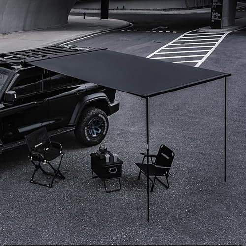 WXXSHGDW Toldo Camper Furgoneta Lateral Toldo para Coche, Carcasa de Aleación de Aluminio, Tejido Oxford Rip-Stop 200D PU Impermeable 5000mm UPF50+, Altura Ajustable para SUV/Camioneta/Furgoneta(160x2