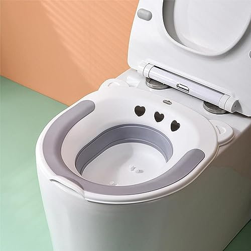 KHYTEBV Sitz Bath, Portable Sitz Bath Basin Toilet Seat Sink for Postpartum Care Recovery Haemorrhoids Portable Bidet ?for Toilet Avoid Personal Was