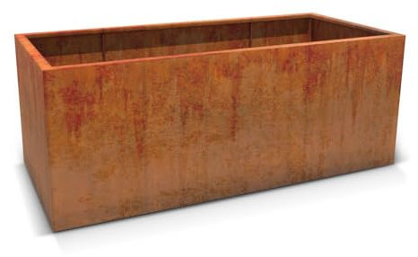 blizz-z terraflex cort Hochbeet Cortenstahl, L 200 x B 90 x H 77 cm (1 Stück) | Pflanzbeet, Pflanzkübel, Gartenbeet, fertig montiert, Stärke: 2 mm | Made in EU