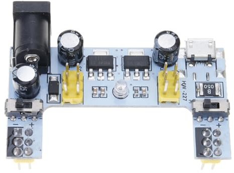 GKYQVE MB102 Breadboard Power Supply Module White Breadboard Dedicated Power Module 2 Way 3.3V 5V MB102 Bread Board USB Supply