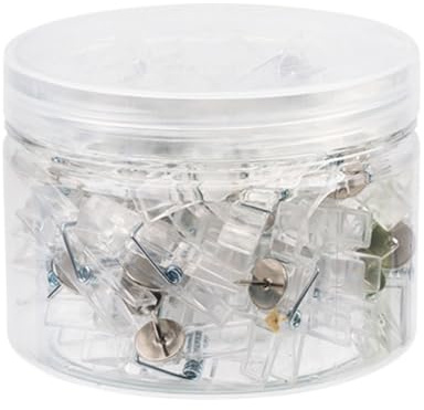 50/60/80/160 Stück Pinnnadel-Haken, transparent, Pinnwand-Clips, Korktafel-Haken, dekorative Reißzwecken zum Aufhängen an der Wand, Foto-Display-Haken