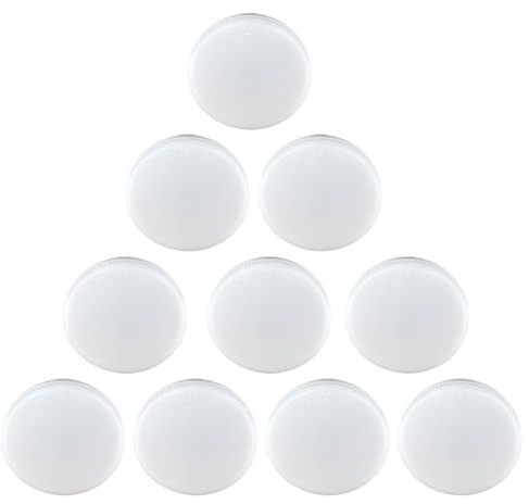 Hipzeepo 10 Luces LED de Techo Empotradas, Base GX53 de 9W, Eficiencia Energética, Fácil Instalación para Gabinetes, Techos, Vitrinas B