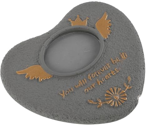 Kisangel Gedenkstein für Haustiere Klein Wetterfester Hundegrabstein aus Zement Personalisierte Gedenktafel für Garten und Außenbereich