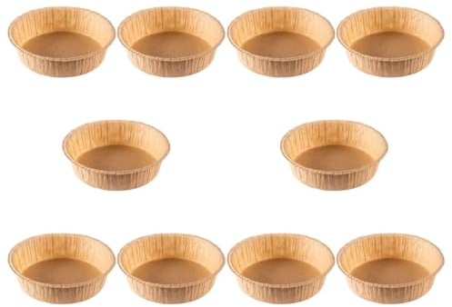 VANZACK 10 Moldes de Papel Desechables Redondos para Hornear Pasteles 16 Cm Antiadherentes Resistentes para Horno y Freidora de Aire, Envoltorios para Moldes de Repostería, Pack 10