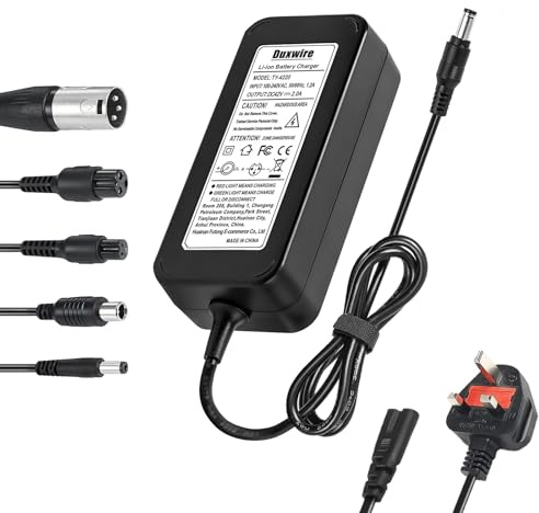 42V 2A Electric Scooter Charger Universal Hoverboard Charger with 5-in-1 | Plug Ebike Charger Power Adapter for 36V Lithium Battery