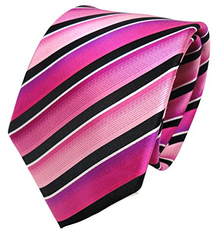 TigerTie Designer Seidenkrawatte in gestreift, Krawattenbreite 8 cm