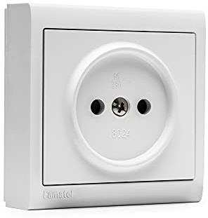 FAMATEL – Base Sin TT | Superficie | 16A | 250V | 65 x 65 mm | Serie Living 8000