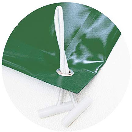 International Cover Pool Cubierta de Piscina Invierno de 11x6 Metros. (En una Piscina de 10x5 Metros la Lona cubriría 50cm sobre Todo el Contorno de la Piscina). Color Verde(Exterior)/Verde(Interior)