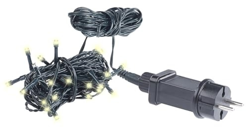 Lunartec Lichterkette 4 Meter: LED-Lichterkette mit 40 LEDs für innen & außen, IP44, warmweiß, 4 m (mit Stecker warmweiss, 220v, 230V)