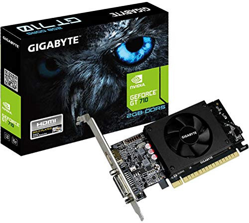 Gigabyte Carte Graphique GeForce GT 710 2 Go et Interface Bus PCI Express 2.0 X8 Cartes Graphiques GV-N710D5-2GL