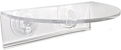 Window Garden Veg Ledge - Window Shelf for Plants, Clear Acrylic Shelves - Suction Cup Indoor Plant Holder - Glass Window Sill Extender for Microgreens Kit, Seed Starter Pots, Planters (1 Pack)
