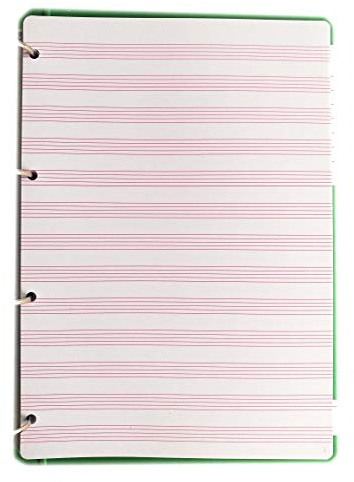 Notenblätter, 50 Blatt ivory 120gr, 20x30cm A4, 4-fach gelocht, Nachfüllung für Notebook A4 mit 2 oder 4 ring