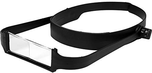 VOREL Stirnlupe inclusiv 4 Linsen, +1,6/2,0/2,5/3,0 DPI, Bequeme Stirnhalterung, Lupe Vergrößerungsglas Kopflupe Uhrmacherlupe