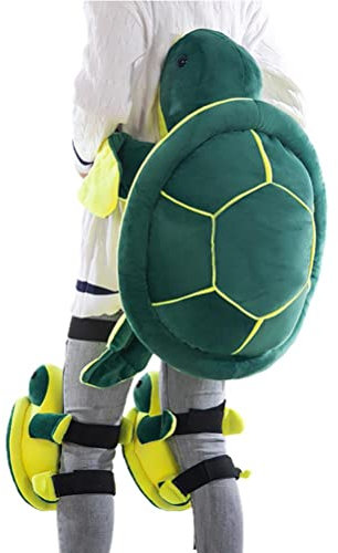 FRLUYNG Knieschützer Snowboard 1 Paar Schildkröte Knieschoner und Hintern Protektor Cartoon Plüsch Turtle Butt Knie Ellenbogen Schutzausrüstung Set für Skifahren Skaten Snowboarden
